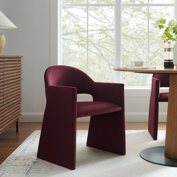 Tristan Plush Velvet Dining Armchair