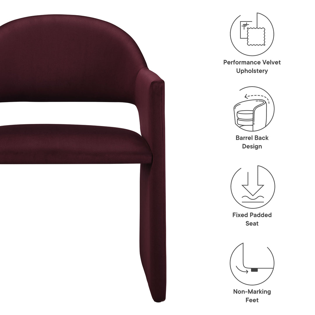 Tristan Plush Velvet Dining Armchair