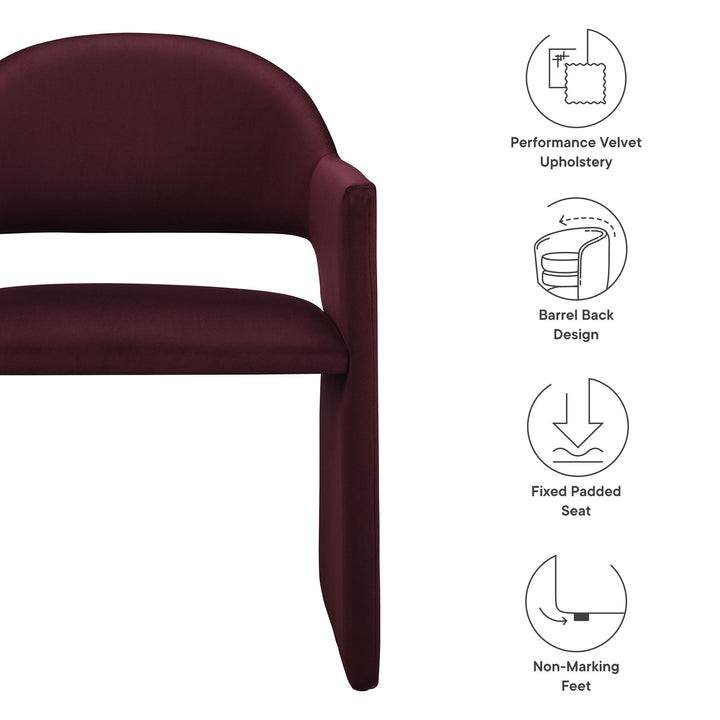 Tristan Plush Velvet Dining Armchair
