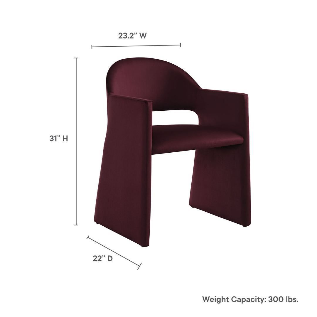 Tristan Plush Velvet Dining Armchair