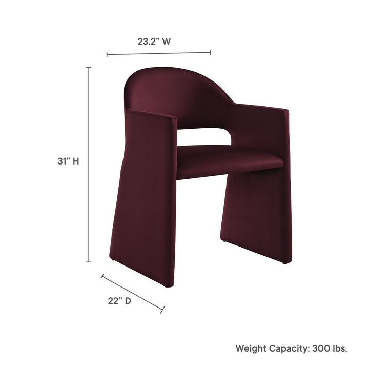 Tristan Plush Velvet Dining Armchair