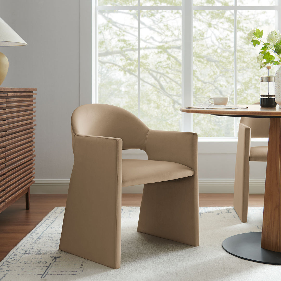 Tristan Plush Velvet Dining Armchair