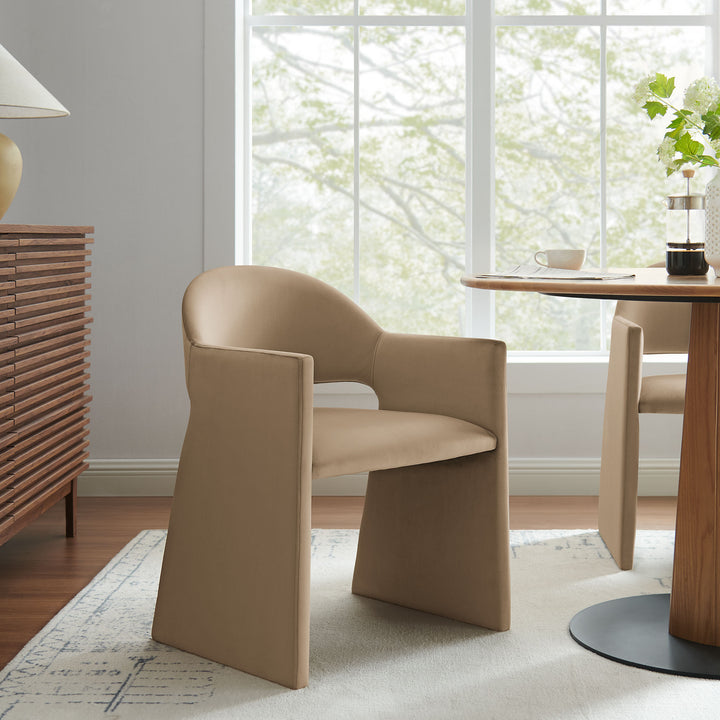 Tristan Plush Velvet Dining Armchair