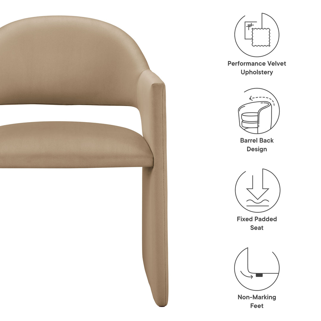 Tristan Plush Velvet Dining Armchair