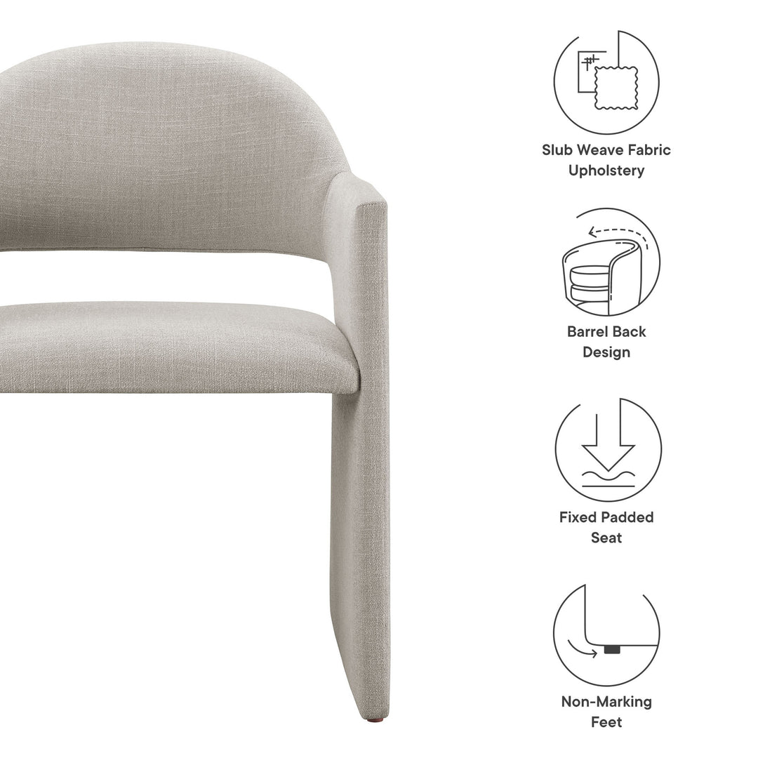Contemporary Barrel Back Accent Chair