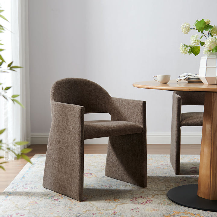 Contemporary Barrel Back Accent Chair