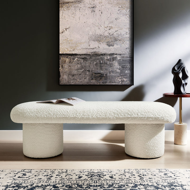 Olivia Chenille Upholstered Bench