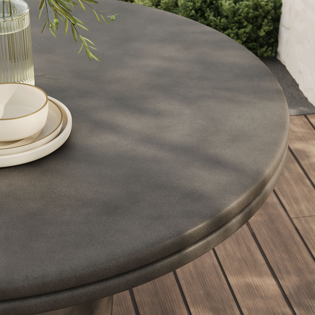 Brock 48" Indoor - Outdoor Patio Concrete Round Dining Table