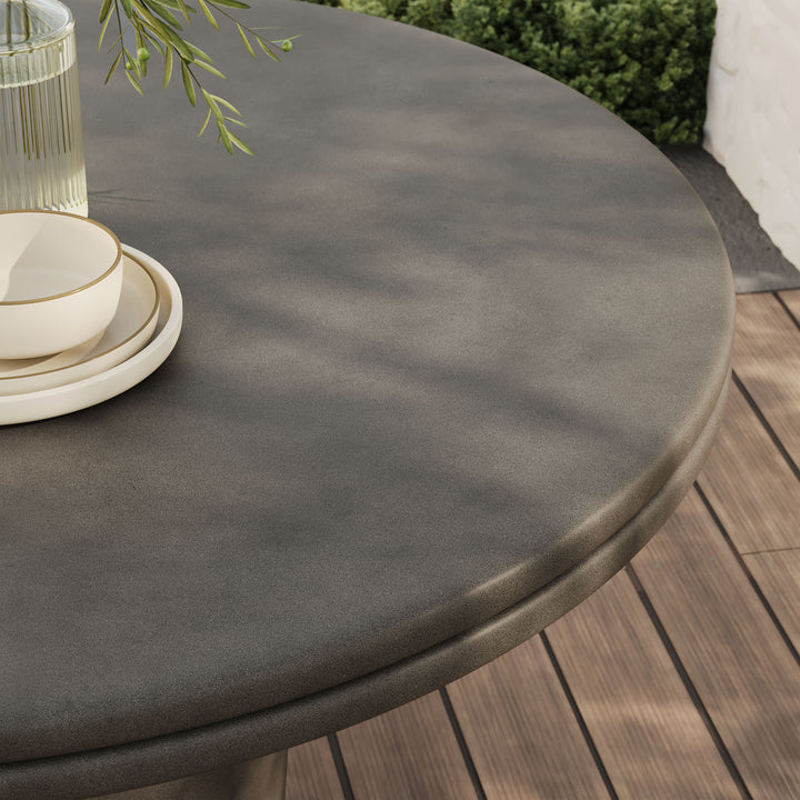 Brock 48" Indoor - Outdoor Patio Concrete Round Dining Table