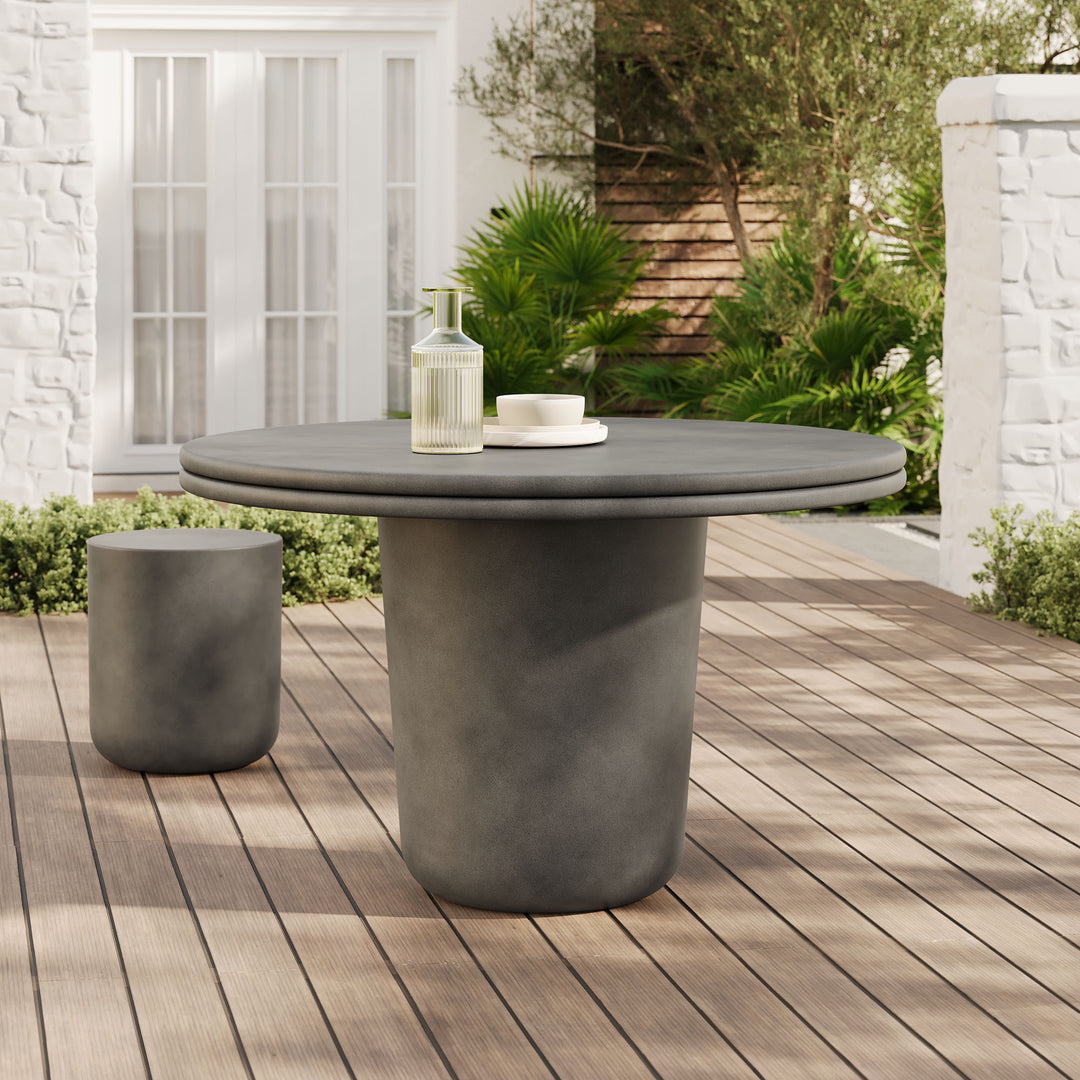 Brock 48" Indoor - Outdoor Patio Concrete Round Dining Table