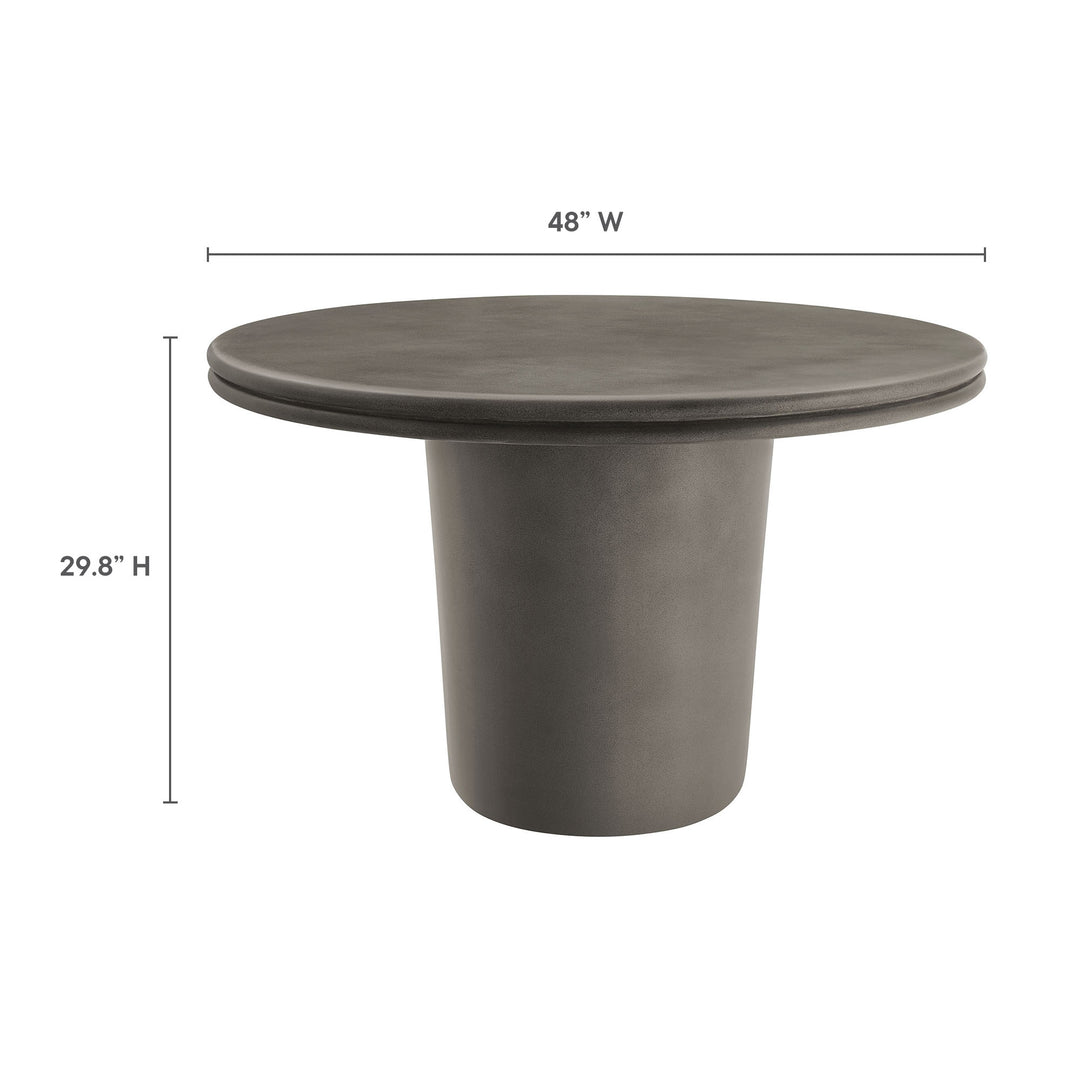 Brock 48" Indoor - Outdoor Patio Concrete Round Dining Table