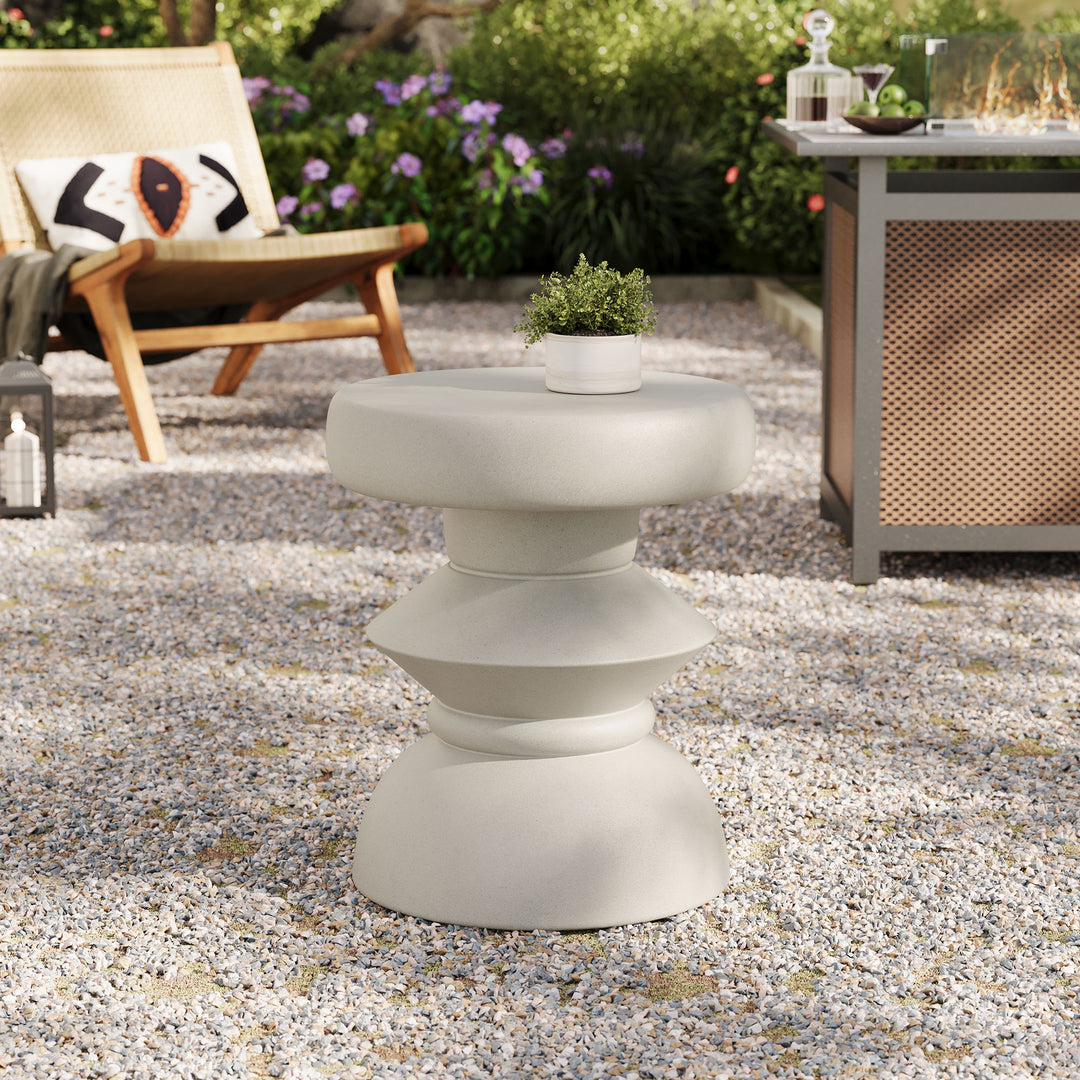 Terraza Indoor - Outdoor Patio Concrete Side Table