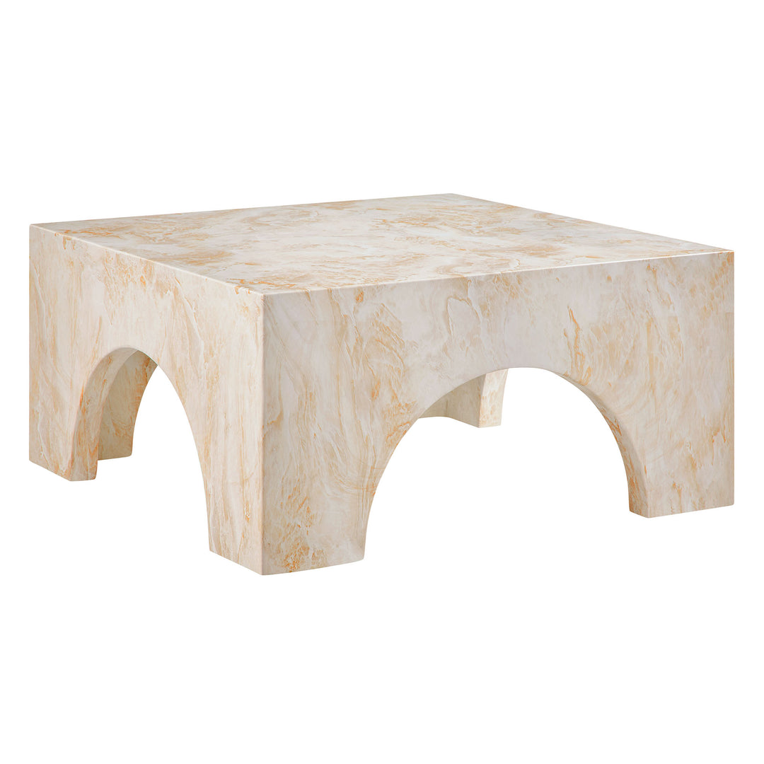 Vista Indoor - Outdoor Patio Arched Concrete Coffee Table