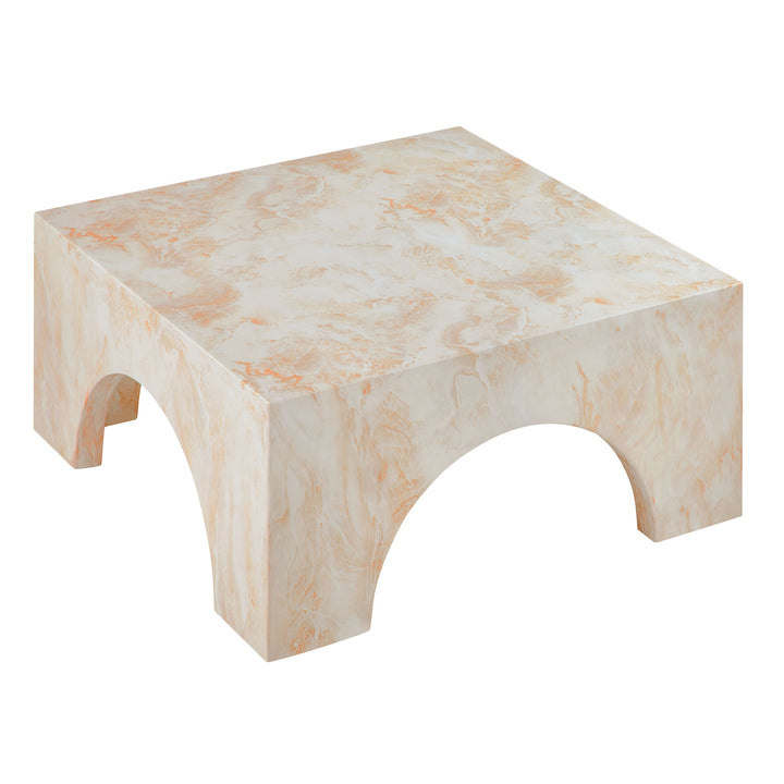 Vista Indoor - Outdoor Patio Arched Concrete Coffee Table