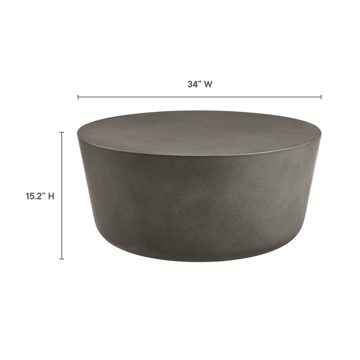 Boulder Rock Indoor - Outdoor Patio Concrete Coffee Table