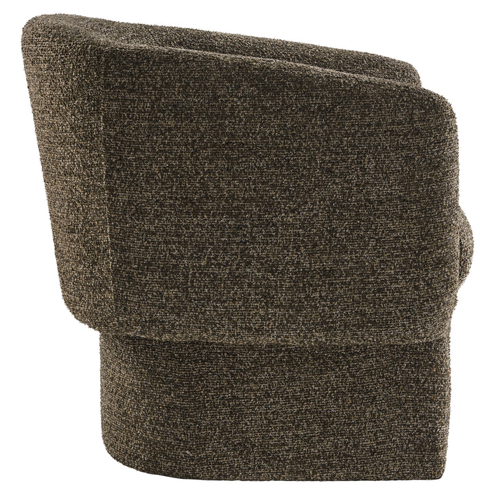 Mellow Boucle Fabric Barrel Accent Chair