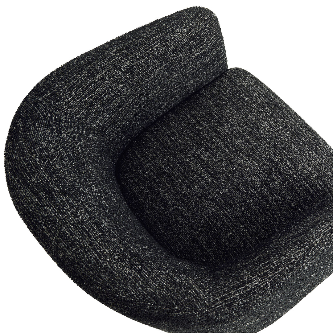 Mellow Boucle Fabric Barrel Accent Chair