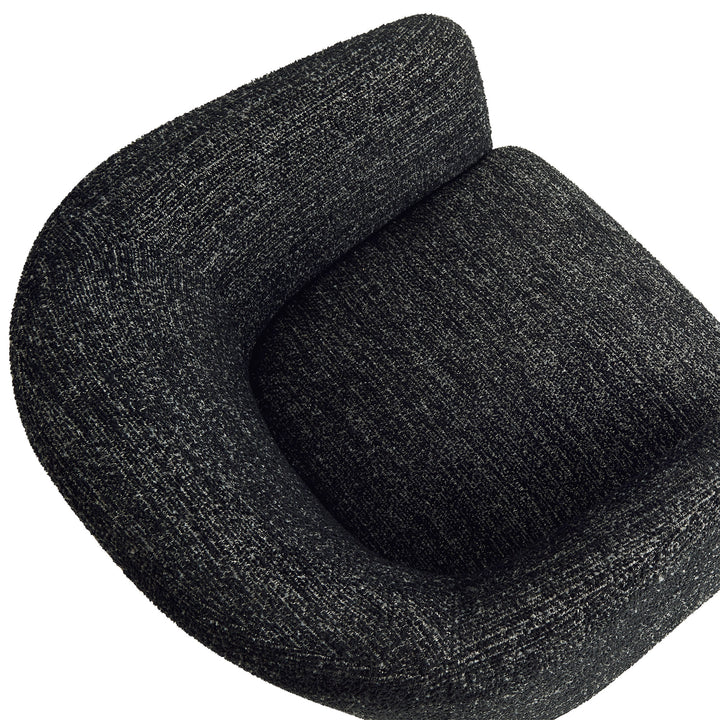 Mellow Boucle Fabric Barrel Accent Chair