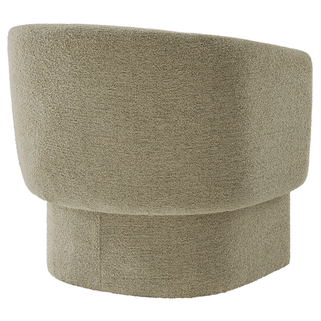 Mellow Boucle Fabric Barrel Accent Chair