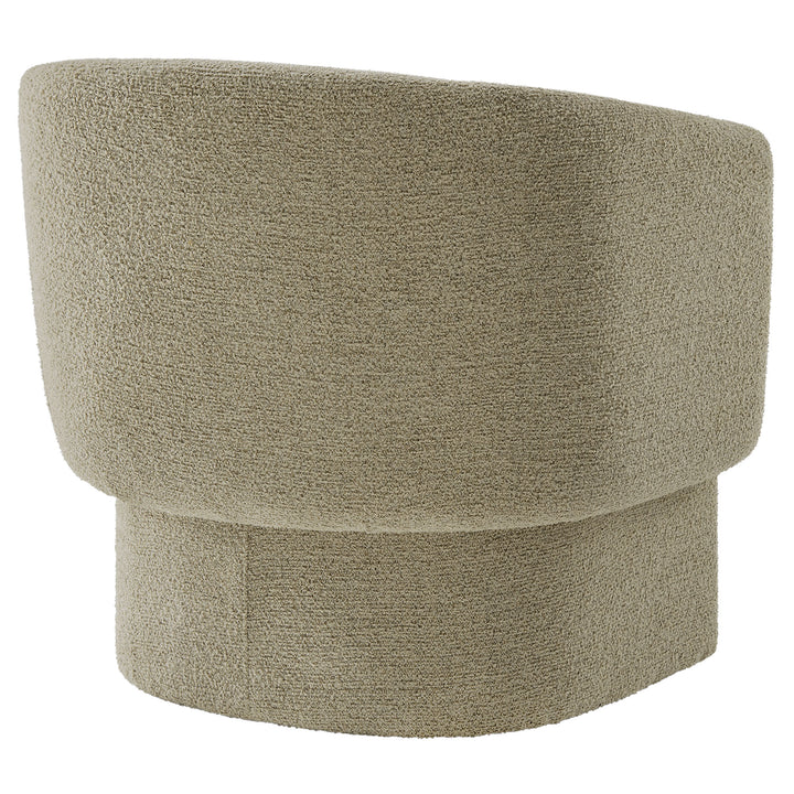 Mellow Boucle Fabric Barrel Accent Chair