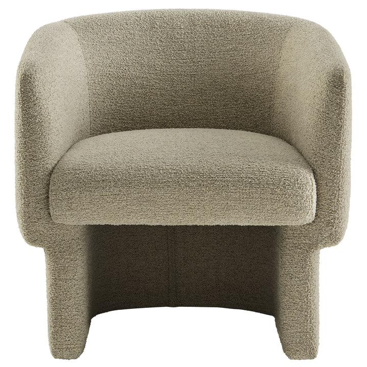 Mellow Boucle Fabric Barrel Accent Chair