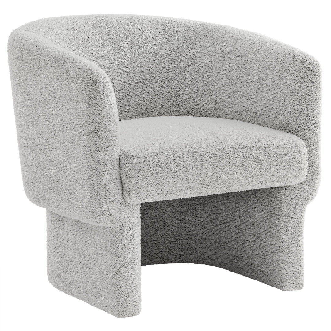 Mellow Boucle Fabric Barrel Accent Chair