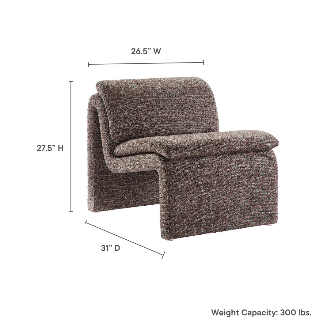 Desert Boucle Upholstered Armless Accent Chair