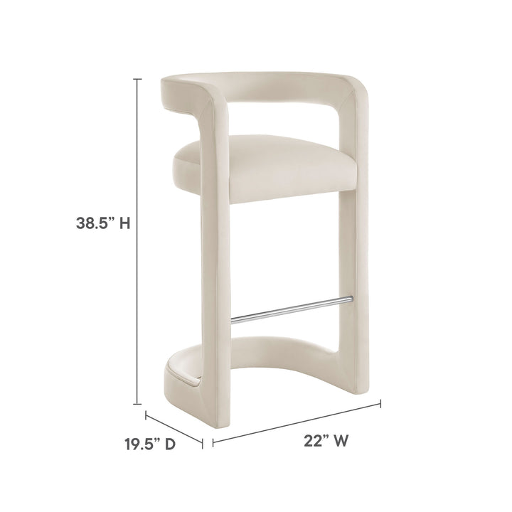 Whistler Premium Velvet Bar Stool