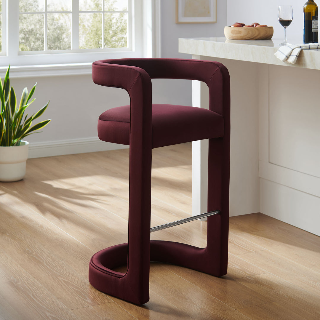 Whistler Premium Velvet Bar Stool