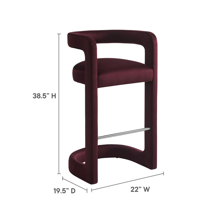 Whistler Premium Velvet Bar Stool