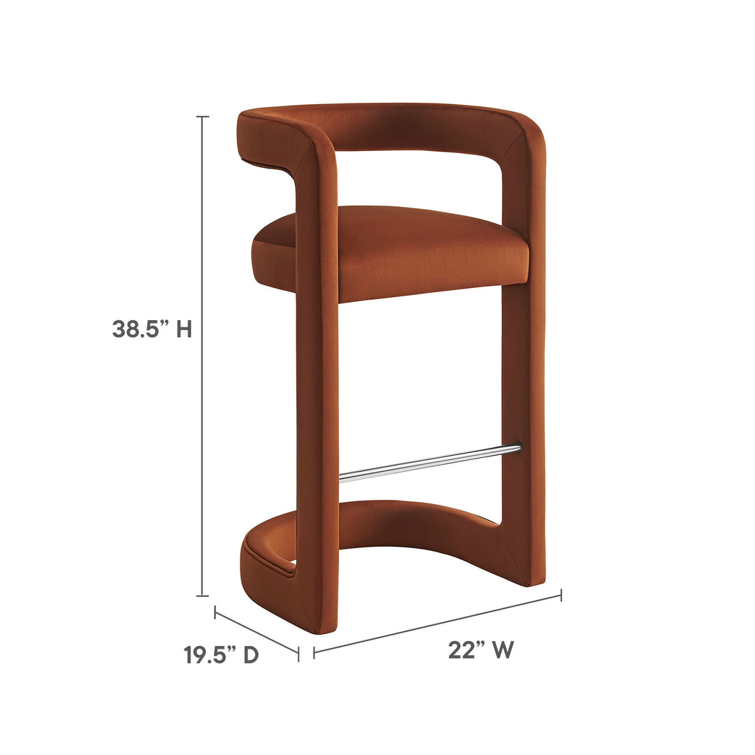 Whistler Premium Velvet Bar Stool