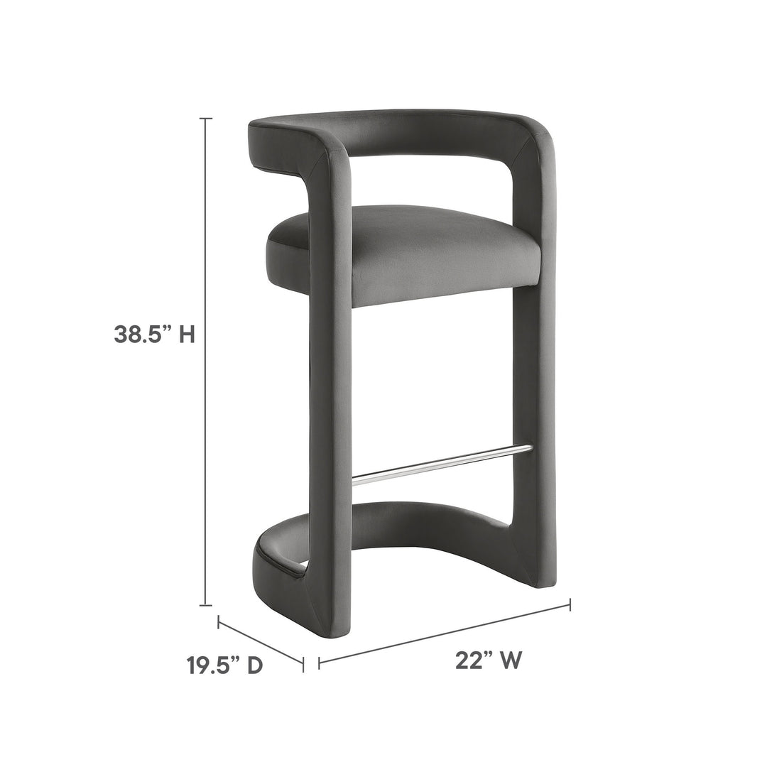 Whistler Premium Velvet Bar Stool