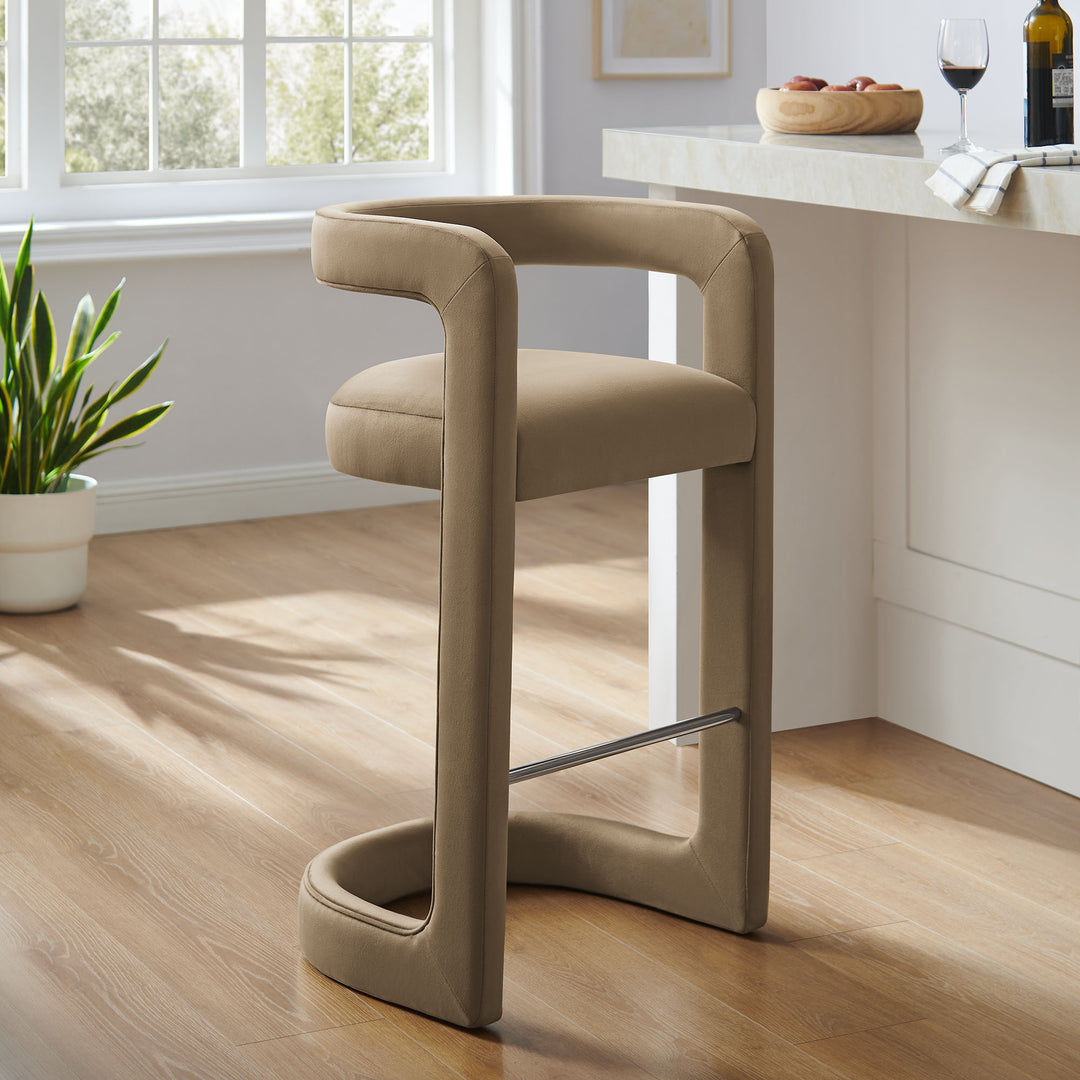 Whistler Premium Velvet Bar Stool