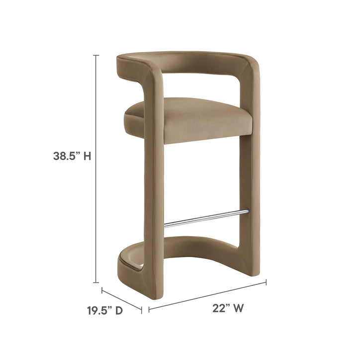 Whistler Premium Velvet Bar Stool