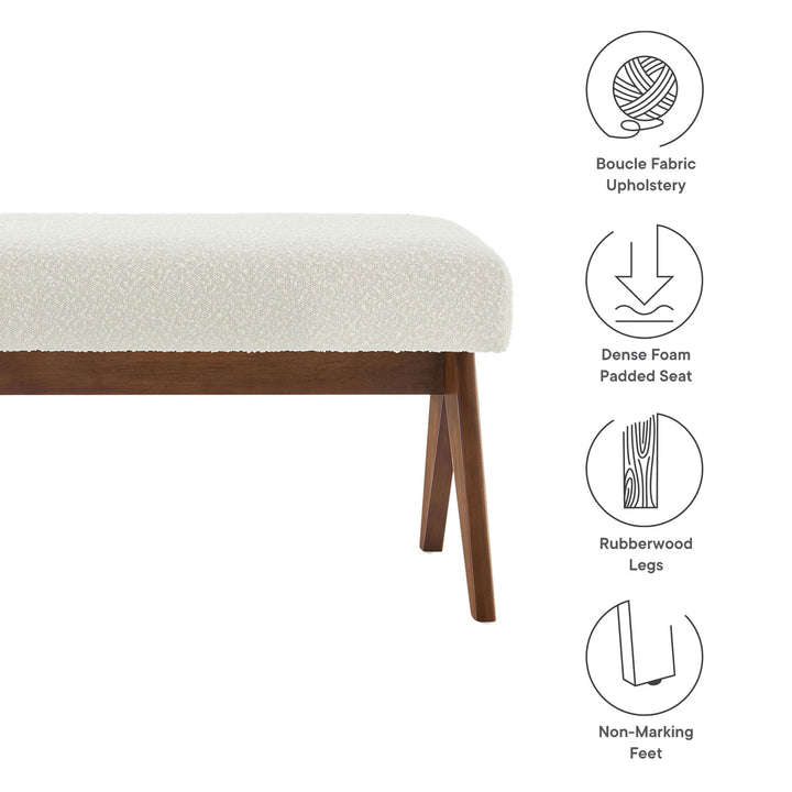 Luna 47" Boucle Upholstered Bench