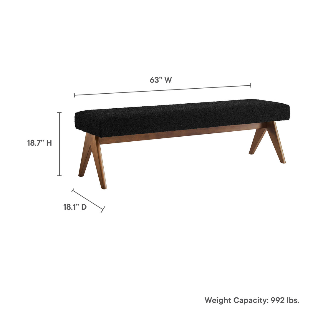 Luna 63" Linen Upholstered Bench