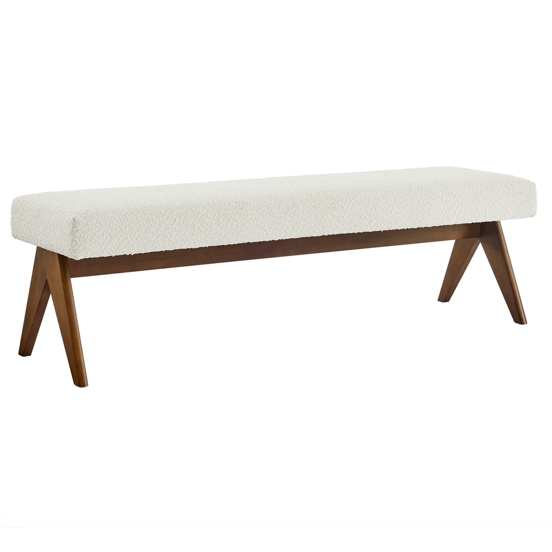 Luna 63" Linen Upholstered Bench