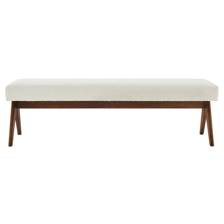 Luna 63" Linen Upholstered Bench