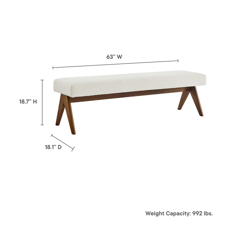 Luna 63" Linen Upholstered Bench