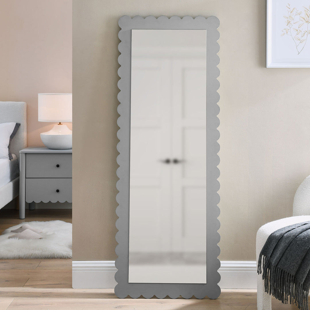 Eloise Scalloped Rectangle Floor Mirror