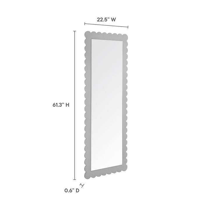 Eloise Scalloped Rectangle Floor Mirror