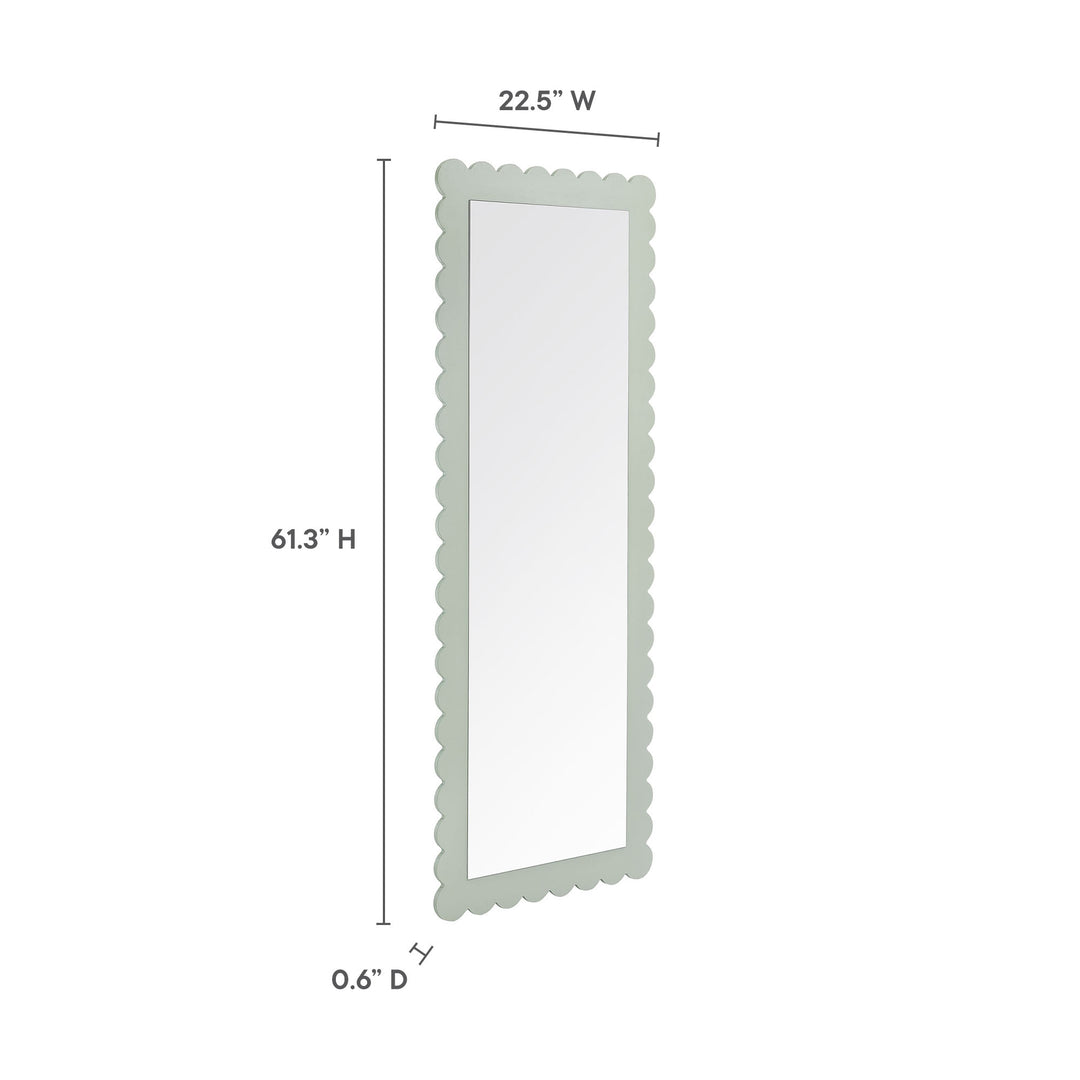 Eloise Scalloped Rectangle Floor Mirror