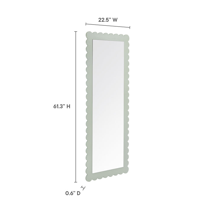 Eloise Scalloped Rectangle Floor Mirror