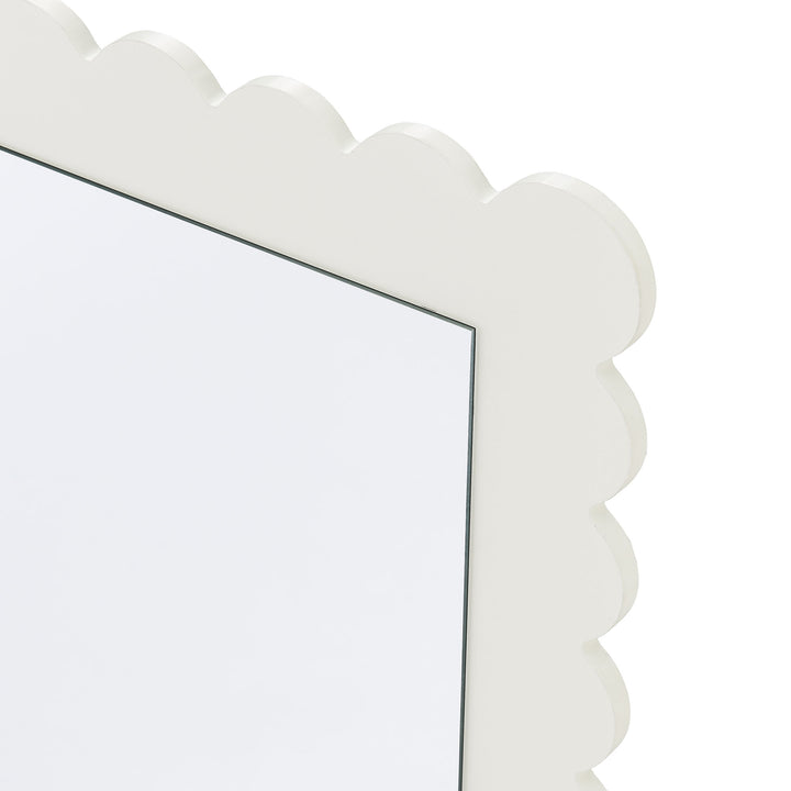 Eloise Scalloped Rectangle Floor Mirror