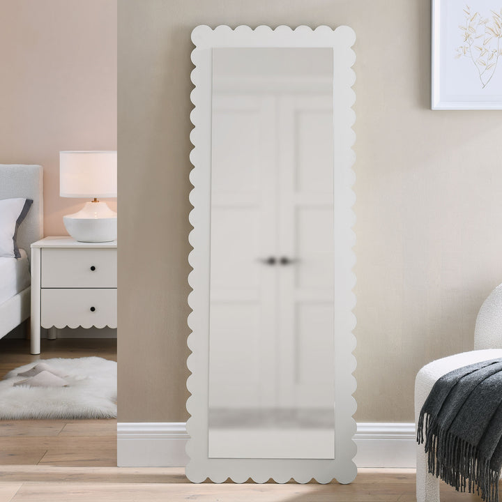 Eloise Scalloped Rectangle Floor Mirror