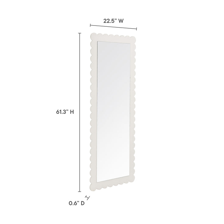 Eloise Scalloped Rectangle Floor Mirror