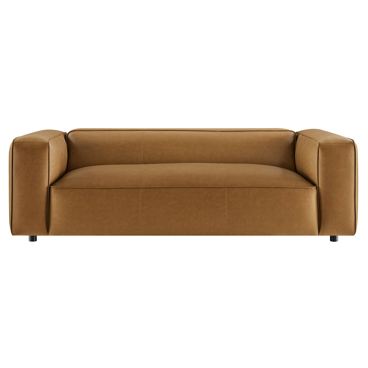 Alden Upholstered Vegan Leather Sofa