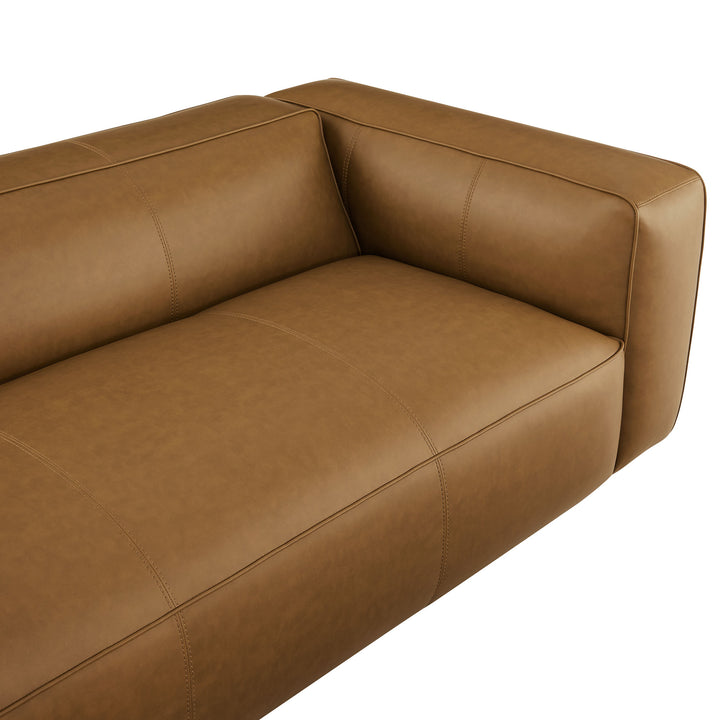 Alden Upholstered Vegan Leather Sofa