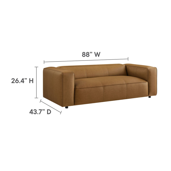 Alden Upholstered Vegan Leather Sofa