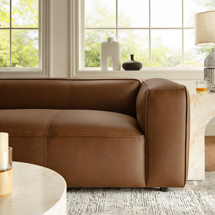 Alden Upholstered Vegan Leather Sofa